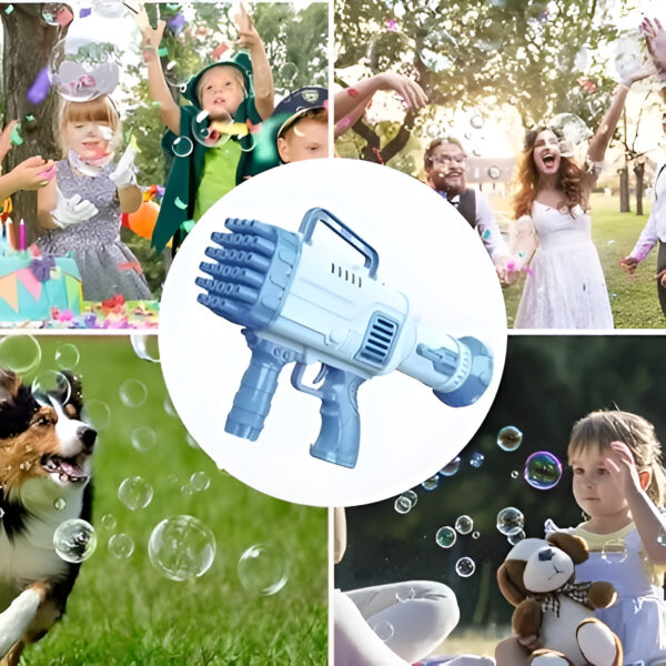 32 Holes Bubble Gun Machine Toy for Kids with Bubble Solution Indoor and Outdoor Toddlers Bubble Launcher Machine - Image 5