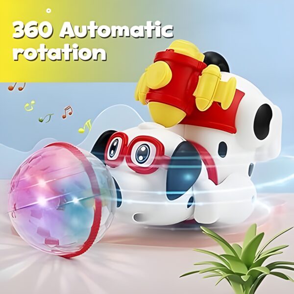 Interactive Crawling Dancing Dog Kids Toy with 360 Degree Rotating Fine Mist Spray Effect Music & Lights - Image 5
