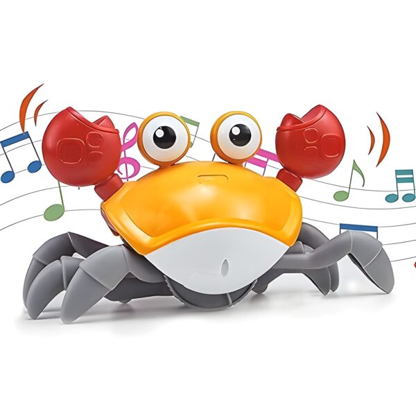 Baby Musical Electric Crab Toy Rechargeable Interactive Sensory Dancing Walking with Music & Lights