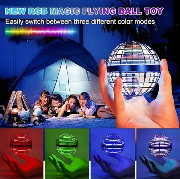 Flying Ball Spinner Multicolor Lighting USB Rechargeable 360 Degree Rotating UFO - Image 5