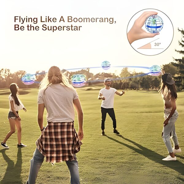 Flying Ball Spinner Multicolor Lighting USB Rechargeable 360 Degree Rotating UFO - Image 2