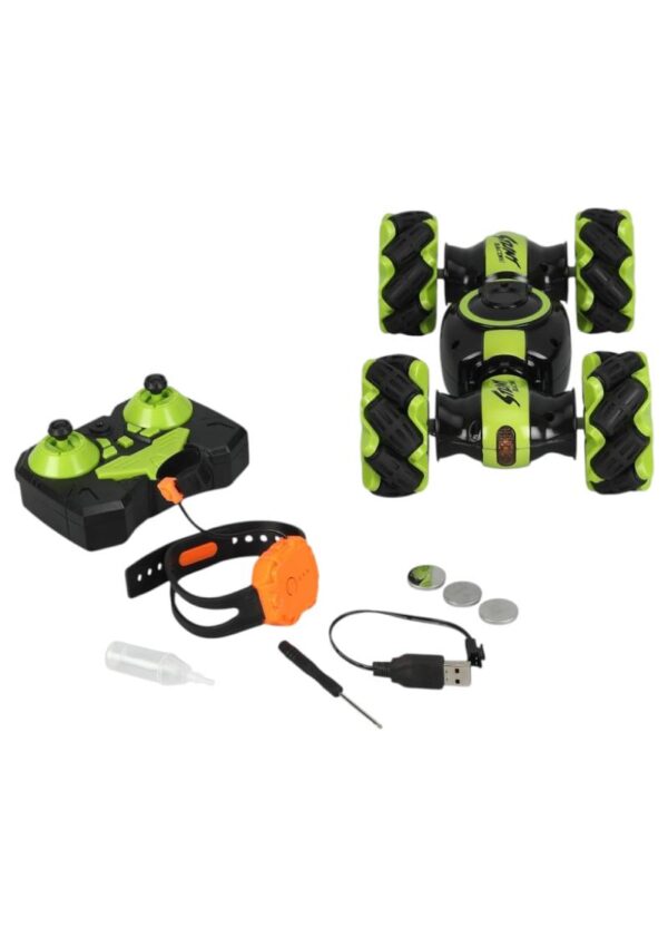 Remote Control Hand Gesture Sensor Toy, RC Stunt Car 4x4 Double Sided Rotating Off Road Smoke Mist  Vehicle 360° Flips  with Lights