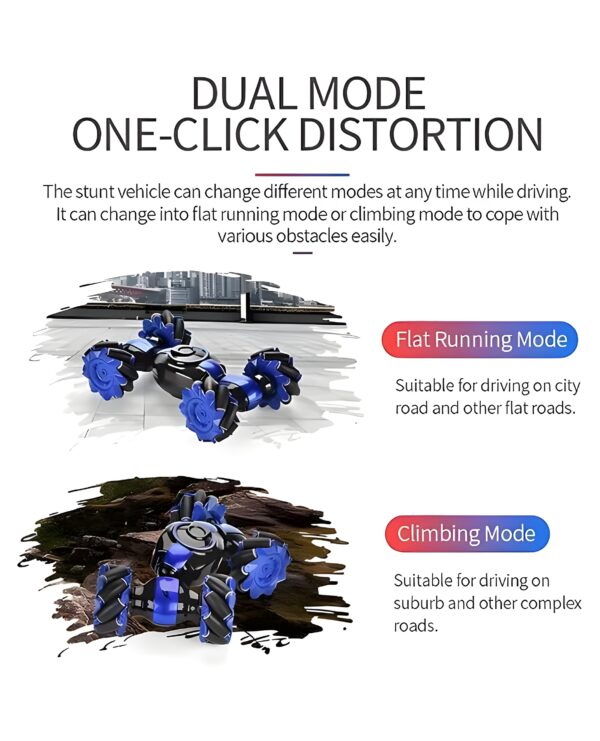 Remote Control Hand Gesture Sensor Toy, RC Stunt Car 4x4 Double Sided Rotating Off Road Smoke Mist  Vehicle 360° Flips  with Lights - Image 4