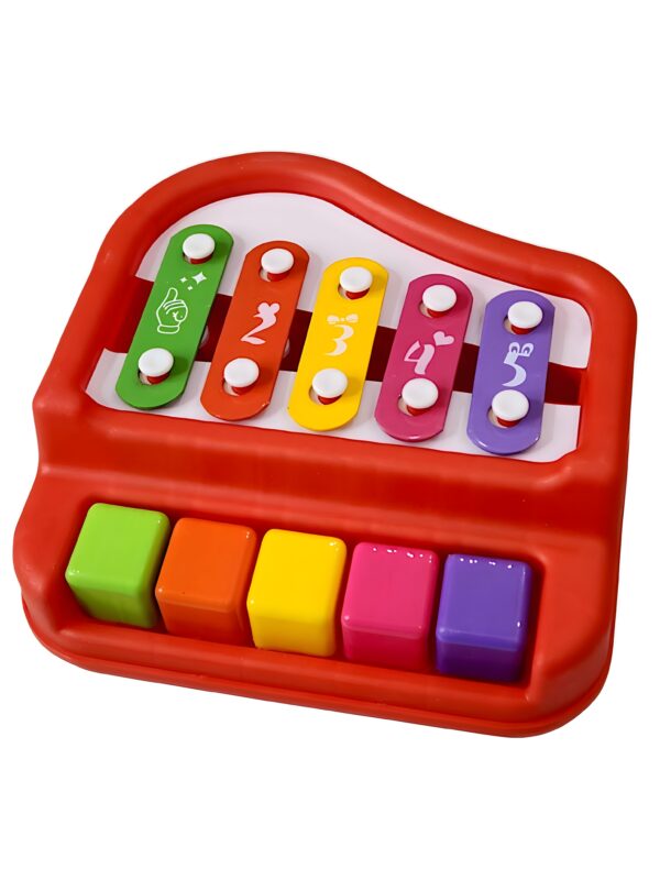 2 in 1 Multicolored Keyboard Mini Piano & Xylophone Educational Musical Learning Instruments Kids Toy - Image 4